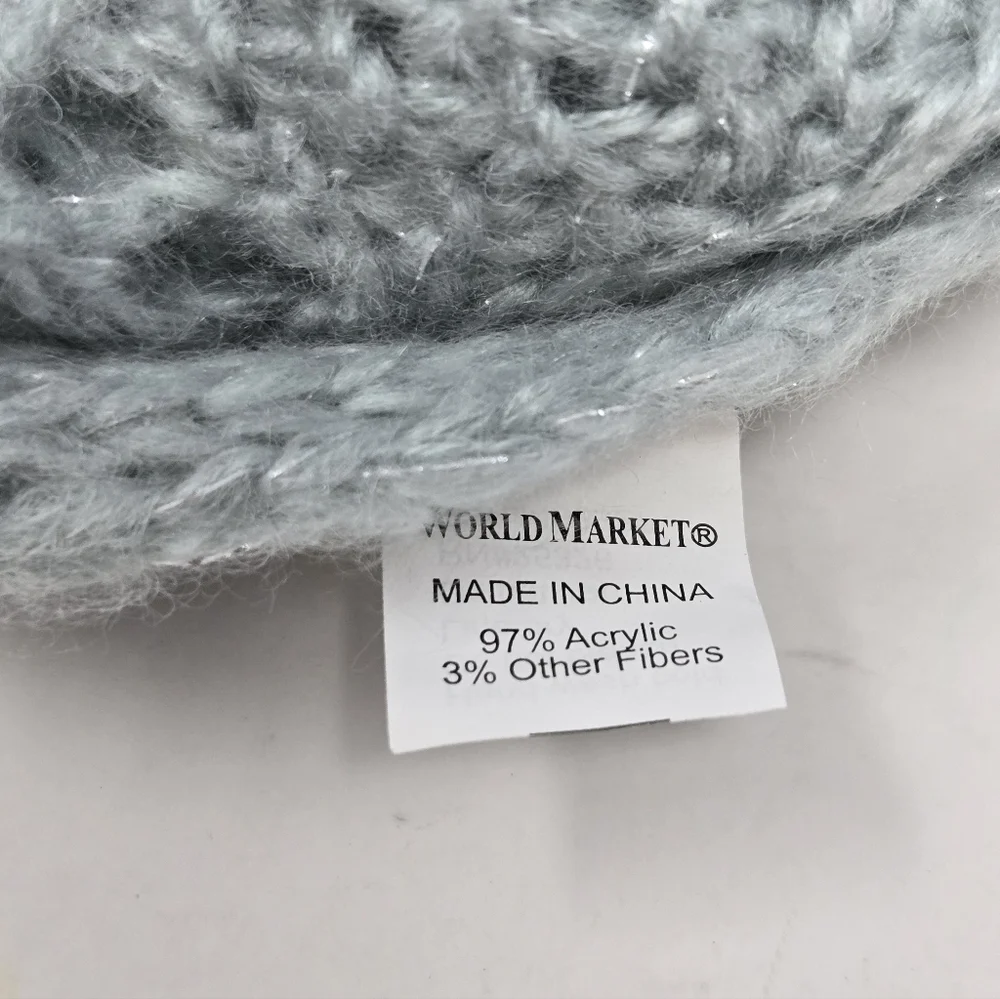 WORLD MARKET SAGE GREEN KNITWEAR OPEN WEAVE INFINITY SCARF WOMEN OS SPRING